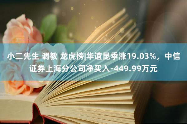 小二先生 调教 龙虎榜|华谊昆季涨19.03%，中信证券上海分公司净买入-449.99万元