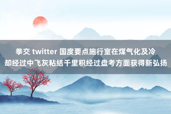 拳交 twitter 国度要点施行室在煤气化及冷却经过中飞灰粘结千里积经过盘考方面获得新弘扬