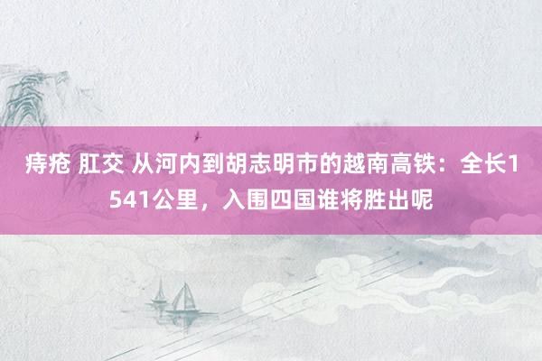 痔疮 肛交 从河内到胡志明市的越南高铁：全长1541公里，入围四国谁将胜出呢