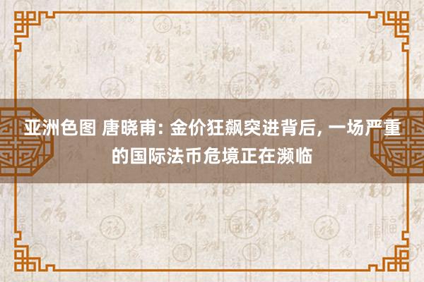 亚洲色图 唐晓甫: 金价狂飙突进背后, 一场严重的国际法币危境正在濒临