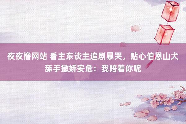 夜夜撸网站 看主东谈主追剧暴哭，贴心伯恩山犬舔手撒娇安危：我陪着你呢